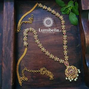 18K Gold Plated Crystal Rhinestone Belly Chain for Bride Party Body Jewelry - Product Image 1