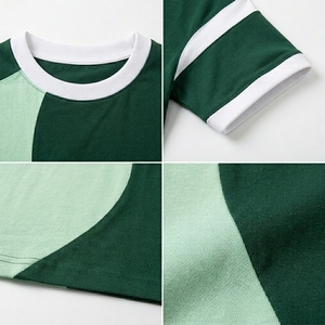 เสื้อยืดผู้ชายคอโอ แขนสั้น ทรงปกติ ผ้าถัก แต่งขอบตัดสี ระบายอากาศได้ดี - Product Image 6