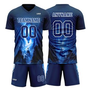 เสื้อฟุตบอลแบบกำหนดเองสำหรับผู้ชาย ชุดทีมเยาวชน ชื่อและหมายเลขส่วนตัว โลโก้ ผู้จัดจำหน่ายขายส่ง - Product Image 1