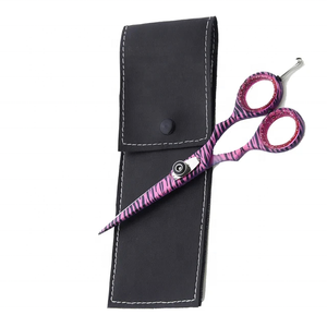 Ciseaux de coiffure professionnels Tegra Surgical en acier inoxydable pour droitiers, 28 dents, manche moyen en caoutchouc - Product Image 1