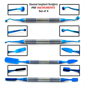 Ensemble d'instruments pour greffe osseuse d'implant dentaire PRF, 4 pièces, instruments chirurgicaux manuels en acier inoxydable réutilisables pour la parodontie orale - Product Image 2