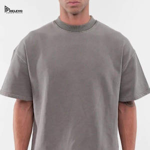 Camiseta de Algodón Grueso de 220 GSM para Hombre, Tejido Resistente, Corte Holgado, Estilo Urbano, Suave y Cómoda para el Verano - Product Image 1