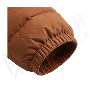 Hooded Quilted Waterproof <b>Bubble</b> Jacket Black Full Sleeve Winter Windproof Cotton Shell Knitted Fabric Polyester Filling Stand - Product Image 6