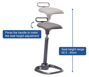Silla ergonómica inclinable con patas altas y barra oscilante - Product Image 4