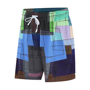 Shorts de basketball en maille simple couche 100 % polyester personnalisés à cordon de serrage, séchage rapide, pour hommes, impression par sublimation, shorts de sport en maille 2025 - Product Image 4