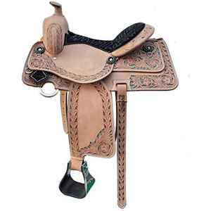 Selles de dressage en cuir véritable de style occidental | Différentes tailles pour l'équitation, selle de dressage de cheval anglais de qualité supérieure - Product Image 1