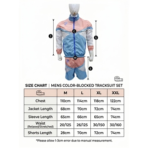 <b>Men's</b> Printed Color Block Windbreaker <b>Jacket</b> and Shorts Set Lightweight Polyester Sportswear Streetwear Tracksuit - Product Image 6