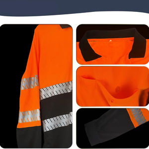 Camisas de Trabajo al por Mayor para Hombre, Manga Larga, Material Reflectante de Alta Visibilidad, Camisa Polo con Bolsillo Delantero para Ropa de Trabajo - Product Image 4