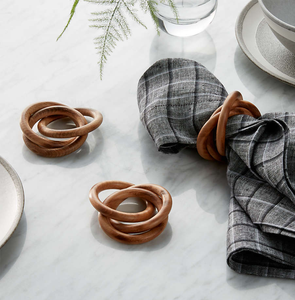Anneaux de serviette en bois naturel, écologiques, personnalisables, de haute qualité, luxueux et modernes pour la maison, l'hôtel, le restaurant, les mariages et les fêtes - Product Image 3