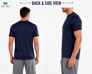 T-shirt de sport pour homme, personnalisé, décontracté, uni, teint, séchage rapide, respirant, coupe classique, pour la musculation, l'entraînement, le fitness, les activités de plein air et la gym - Product Image 2