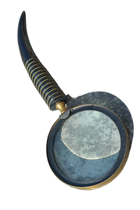 Vintage Brass Magnifying Glass for Reading <b>Study</b> Decorative <b>Desk</b> Accessory Antique Style Handheld Magnifier for Office - Product Image 2