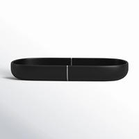 Organisateur de vanité carré contemporain en acier inoxydable, finition polie, pour bureau, salon, distributeurs de boissons, savons, produits de soin