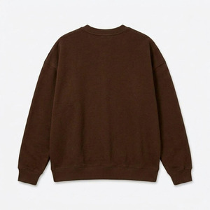 Wholesale 100% Cotton Heavyweight Fleece Crewneck Sweatshirt Custom Logo Blank Drop-Shoulder <b>Pullover</b> <b>Men</b> Streetwear - Product Image 3