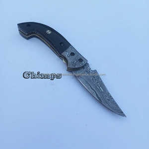 Haute qualité taureau corne poignée damas couteau pliant Portable OEM Camping et outil de survie pour la chasse - Product Image 5