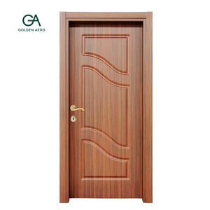 Puerta de Panel Ondulado Interior de Madera Sólida Moderna GA-26S para Dormitorio, Apartamento, Renovación del Hogar - Product Image 3