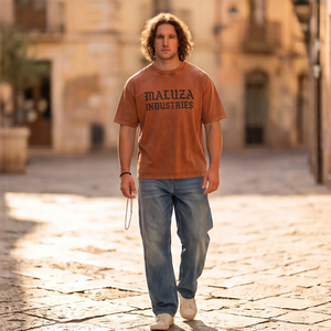 Wholesale 100% Polyester Woven Front Printed Plain <b>Boxy</b> <b>T</b> <b>Shirt</b> Men 280 GSM Heavyweight Drop Shoulder Loose Cut Vintage - Product Image 5