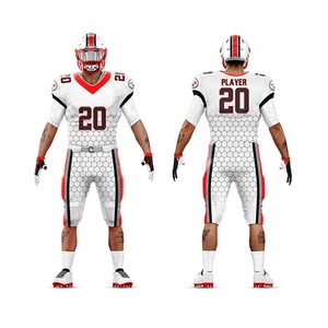 Uniforme de football américain sur mesure pour garçons adolescents, 100% polyester respirant et à séchage rapide, couleur unie, manches courtes - Product Image 5