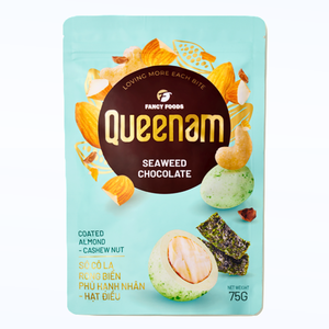 Drajeado de Cacao, Confitería de Chocolate, Bocadillos de Chocolate, OEM/ODM, 75G, Nueces de Almendra y Anacardo Cubiertas de Chocolate con Algas Marinas, HALAL, Gran Venta - Product Image 1