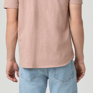 OEM Service Designing High Quality Stitching Men Solid Color Tee Shirt With Short Sleeves / Turn <b>Down</b> Collar Casual Outdoor Wear - Product Image 6