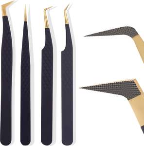 Pinzas para Pestañas de Acero Inoxidable Estilo Japonés, Logotipo Personalizado, Antiestáticas, Diseño Duradero, Agarre Perfecto, Punta Suave para Pestañas - Product Image 6