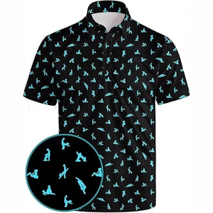 Polo de manga corta para hombre, estilo veraniego, con cuello elegante, camiseta de golf de seda, camiseta deportiva - Product Image 3
