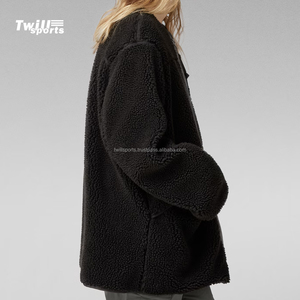 OEM fabricante de ropa al por mayor ropa de invierno al aire libre mujer logotipo personalizado Sherpa Jacquard trampa estrella chaqueta polar - Product Image 3
