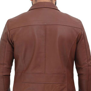 Manteau en cuir personnalisable pour homme, manches longues, trench d'hiver avec col en fourrure, grande taille, matériau de qualité supérieure, confortable - Product Image 6
