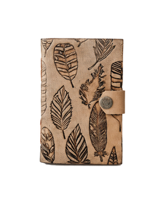 Cuaderno de Cuero Hecho a Mano de Primera Calidad |   Cubierta con Relieve Botánico |   Cuaderno de Cuero Rústico Vintage para Regalo - Product Image 5