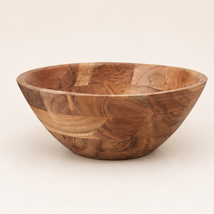 Bol à salade en bois d'acacia artisanal et écologique, pour fruits et légumes, vaisselle de cuisine à prix avantageux - Product Image 1