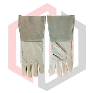 Guantes de Cuero Vacuno Resistentes a Desgarros, Anticorte, Antiestáticos, para Bomberos, Soldadura TIG, de Alta Resistencia y Durabilidad, 11 oz - Product Image 5
