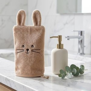 Guante de Lavado Bordado con Diseño de Animales, Paño de Felpa Suave para Baño de Bebés, Ideal para Boutiques, Tiendas de Regalos, Guarderías y Surtidos de Artículos para Bebés - Product Image 6