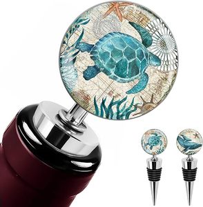 จุกปิดขวดไวน์ลายวาฬและเต่าหลากสี ดีไซน์แบบทะเล ปิดสนิทไม่รั่วซึม - Product Image 6