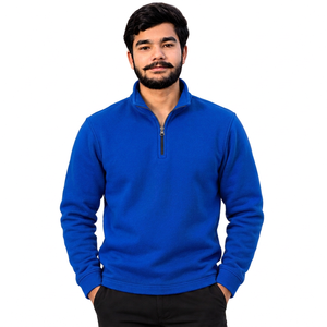 Sudadera al por mayor con media cremallera, de felpa de peso medio, personalizada para marcas de ropa urbana - Product Image 6