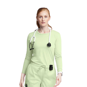 Camisa de enfermera corta personalizable de alta calidad de manga larga y camiseta exfoliante elástica muy suave para hombres/mujeres uniformes de Hospital Unisex - Product Image 1