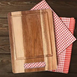 Solid Wooden Chopping <b>Board</b> with Handle Multipurpose Kitchen Cutting <b>Board</b> Durable Food Prep <b>Board</b> Modern Kitchen <b>Tool</b> - Product Image 1