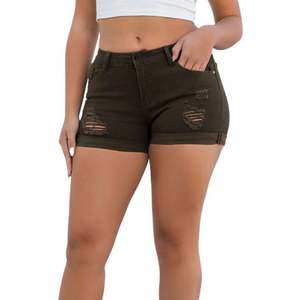 Nuevos shorts de mezclilla 2026 para mujer, casuales de verano, de cintura alta, elásticos, oversize, estilo vintage para uso casual. - Product Image 1