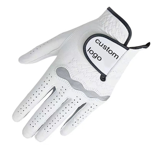Gants de course en cuir blanc à doigts entiers avec design respirant, fermeture auto-agrippante, unisexe, pour usage extérieur - Product Image 5