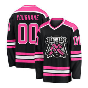 Maillot de hockey sur glace de qualité professionnelle, logo personnalisé, couleurs d'équipe sublimées, nom et numéro personnalisés, tenue de match, maillot de hockey sur glace - Product Image 3