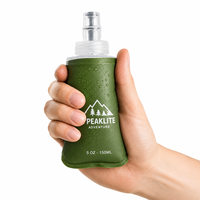 Botella de Agua Plegable de TPU de 500 ml al por Mayor, con Logotipo Personalizado, para Maratón