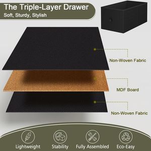 Tavolino Sottile da Salotto con Cassetti in Tessuto, Tavoli Console per Arredamento Casa e Stazione di Ricarica - Product Image 5