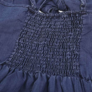 Premium Denim Bodycon Dress Women Floor-Length A-Line Casual Classy Trendy Comfortable Plain Dyed Woven <b>Button</b> - Product Image 5