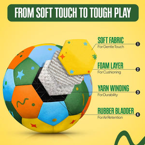 Balón de Fútbol Ultraligero y Silencioso, Sin Ruido, para Entrenamiento, Tamaño 4, Acolchado de Espuma, Transpirable, Ligero, Duradero, Personalizado - Product Image 6