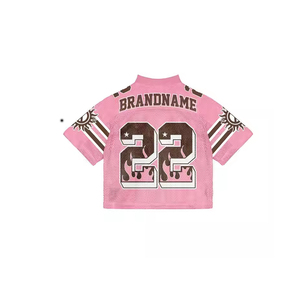 Camiseta Deportiva Retro Unisex de Fútbol Americano, Estilo Vintage, con Logotipo Personalizado, Diseño de Malla Corta, Estilo Oversize - Product Image 2