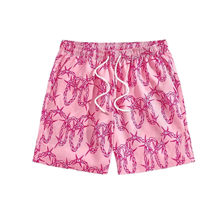 Shorts de bain personnalisés avec logo, couleur unie, vêtements de plage, 100% polyester - Product Image 1