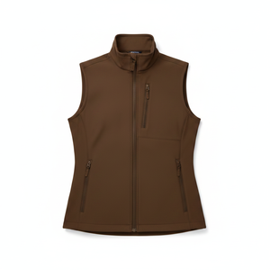 Gilet softshell unisexe respirant, couleur unie, séchage rapide, sans manches, col montant, haute qualité, tailles jeunes et adultes - Product Image 1