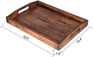Plateau de service en bois élégant Design classique écologique Plateaux de service pour la décoration et la cuisine Vente chaude - Product Image 2