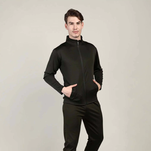 Ensemble de sport décontracté pour homme, automne-hiver, cardigan pour homme, col rabattu, ensemble deux pièces pour jeunes - Product Image 1