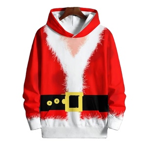 2024 Navidad 3D Santa Claus estampado sudaderas con capucha manga larga Casual Streetwear pulóveres para mujeres y hombres ropa de invierno femenina - Product Image 1