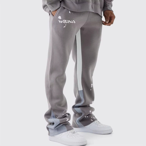 Pantalon de jogging évasé et pantalon large en coton 100 % respirant et doux, coupe droite ample, modèle 2026 - Product Image 4