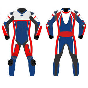 Combinaison de moto unisexe en cuir pleine fleur imprimé, respirante, homologuée CE, protection hiver, veste et pantalon de sécurité - Product Image 2